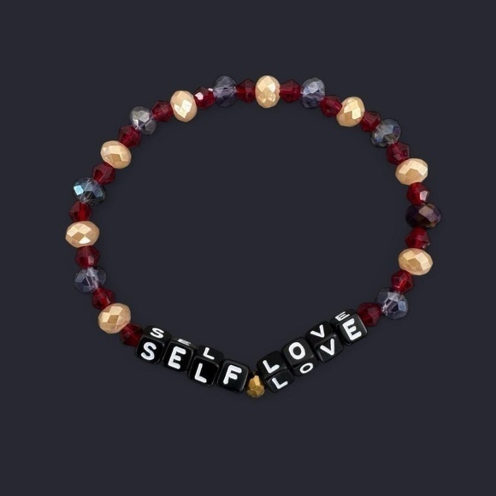 Self Love Crystal Glass Bead Bracelet